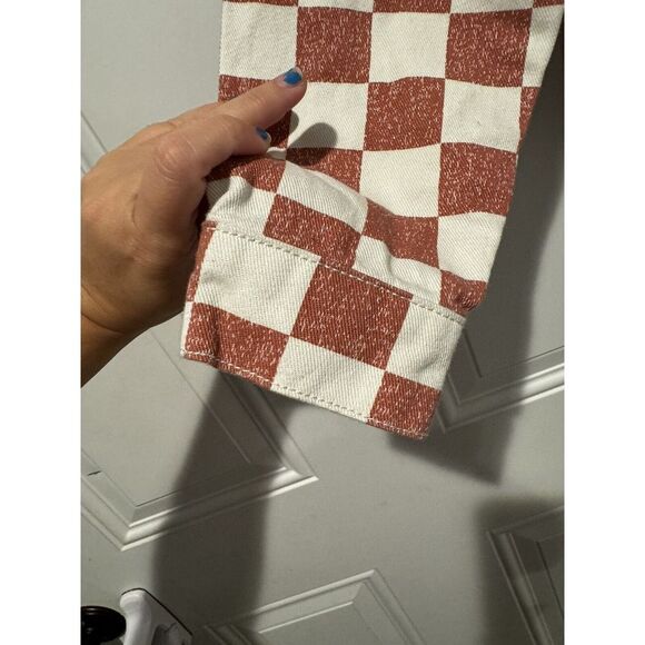 Disney Lady & The Tramp Tony's Restaurant‎ Denim Checkered Jacket Womens S - Picture 7 of 16